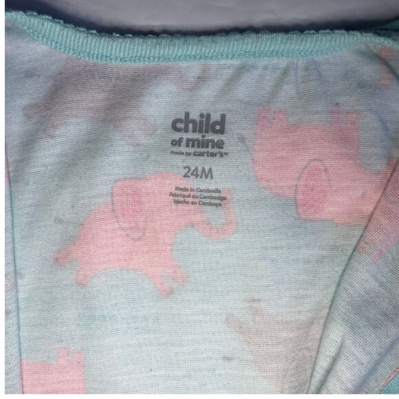 Infant Footed Pajamas 2 Pk Elephants and Flamingos Size 24M - Picture 11 of 13